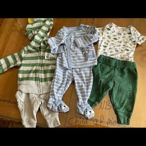 Child of Mine Green and wonder Nation six outfits